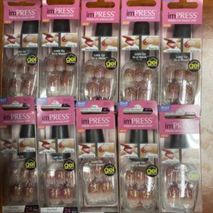 LOT OF 2 COMPLETE SETS OF GLITTER FRENCH MANICURE